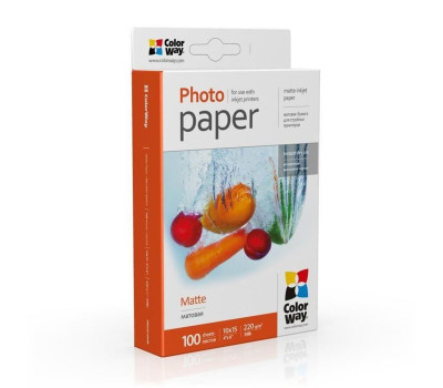 Фотобумага ColorWay, матовая, A6 (10x15), 220 г/ м?, 100 л, (PM2201004R) Фотобумага ColorWay, матовая, A6 (10x15), 220 г/ м?, 100 л, (PM2201004R)