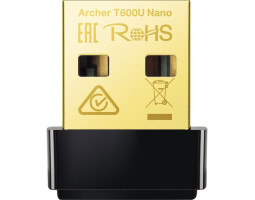 Сетевая карта USB TP-Link Archer T600U Nano, Black, 5GHz / 2.4GHz, AC600 (433/ 200 Мбит/ с), USB 2.0, Сетевая карта USB TP-Link Archer T600U Nano, Black, 5GHz / 2.4GHz, AC600 (433/ 200 Мбит/ с), USB 2.0,