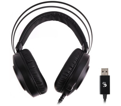 Наушники Bloody G521 Black подсветка, USB, накладные, кабель 1.8 м (G521)