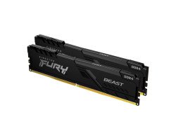 DDR4 8Gb x 2 (16Gb Kit), 3200 MHz, Kingston Fury Beast, Black (KF432C16BBK2/ 16)