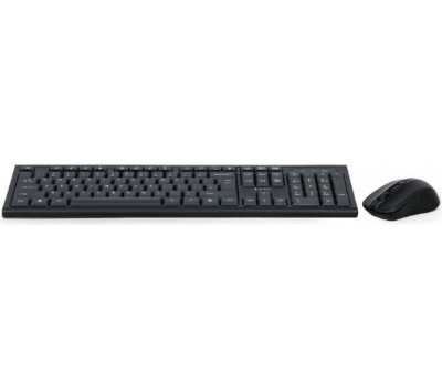 Комплект Gembird KBS-WM-03-UA, Wireless (клавиатура+мышь) Black