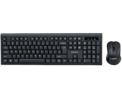 Комплект Gembird KBS-WM-03-UA, Wireless (клавиатура+мышь) Black