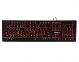 Клавиатура Gembird KB-UML3-01-UA, 3-х цветная подсветка клавиш, USB, Black (KB-UML3-01-UA)-foto3