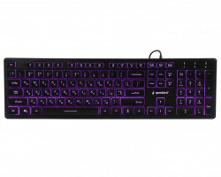 Клавиатура Gembird KB-UML3-01-UA, 3-х цветная подсветка клавиш, USB, Black (KB-UML3-01-UA)-foto2