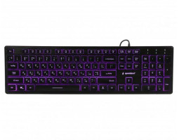 Клавиатура Gembird KB-UML3-01-UA, 3-х цветная подсветка клавиш, USB, Black (KB-UML3-01-UA)-foto2