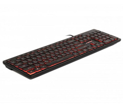 Клавиатура Gembird KB-UML3-01-UA, 3-х цветная подсветка клавиш, USB, Black (KB-UML3-01-UA)