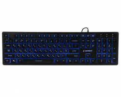 Клавиатура Gembird KB-UML3-01-UA, 3-х цветная подсветка клавиш, USB, Black (KB-UML3-01-UA)