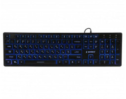 Клавиатура Gembird KB-UML3-01-UA, 3-х цветная подсветка клавиш, USB, Black (KB-UML3-01-UA)
