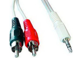 Кабель аудио DC3.5 > 2RCA, mini-jack(M)> 2тюльпана (M) Cablexpert 5.0m (CCA-458-5M)