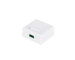Розетка RJ45 (сетевая), 2-портовая UTP, Atcom, белая, накладная, кат. 6e (60252)-foto3