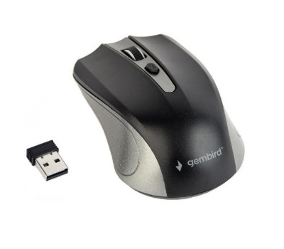 Мышь Gembird MUSW-4B-04-GB wireless, Grey/ Black, dpi::1600, USB, 2xAAА (MUSW-4B-04-GB) Мышь Gembird MUSW-4B-04-GB wireless, Grey/ Black, dpi::1600, USB, 2xAAА (MUSW-4B-04-GB)