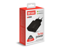 Сетевое зарядное устройство ColorWay, Black, 1xUSB, 3A, USB Type-C, 20W (CW-CHS026PD-BK)-foto4
