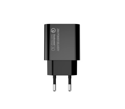 Сетевое зарядное устройство ColorWay, Black, 1xUSB, 3A, USB Type-C, 20W (CW-CHS026PD-BK)