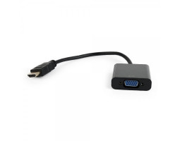 Переходник HDMI > VGA(HDMI папа - VGA мама), Cablexpert, Black, кабель 15см, пакет (A-HDMI-VGA-04)-foto2