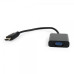 Переходник HDMI > VGA(HDMI папа - VGA мама), Cablexpert, Black, кабель 15см, пакет (A-HDMI-VGA-04)