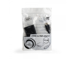 Переходник HDMI > VGA(HDMI папа - VGA мама), Cablexpert, Black, кабель 15см, пакет (A-HDMI-VGA-04) Переходник HDMI > VGA(HDMI папа - VGA мама), Cablexpert, Black, кабель 15см, пакет (A-HDMI-VGA-04)