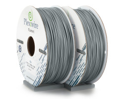 PLA пластик Plexiwire для 3D принтера 1.75мм серебро (400м /  1.185кг)-foto2