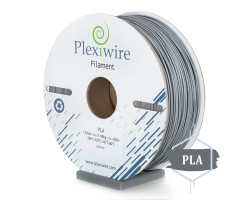 PLA пластик Plexiwire для 3D принтера 1.75мм серебро (400м /  1.185кг)