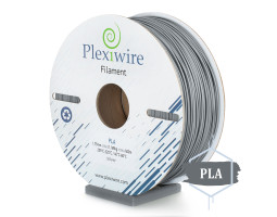 PLA пластик Plexiwire для 3D принтера 1.75мм серебро (400м /  1.185кг)