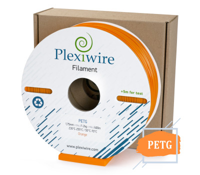 PETG пластик Plexiwire для 3D принтера оранжевый 1,75мм (400м /  1,2кг)