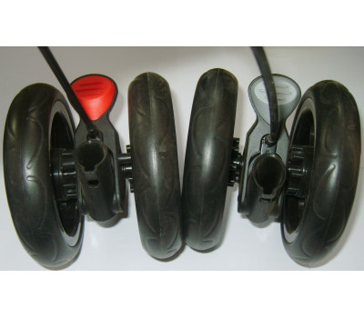 Колеса задние в сборе через трос (2 шт.) к коляске Geoby D349 (150*8) (17357)