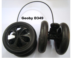 Колеса задние в сборе через трос (2 шт.) к коляске Geoby D349 (150*8) (17357)-foto6