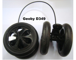 Колеса задние в сборе через трос (2 шт.) к коляске Geoby D349 (150*8) (17357)-foto6