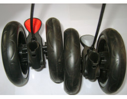 Колеса задние в сборе через трос (2 шт.) к коляске Geoby D349 (150*8) (17357) Колеса задние в сборе через трос (2 шт.) к коляске Geoby D349 (150*8) (17357)