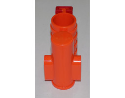 Осевой блок переднего колеса + фиксатор в сборе к коляске Geoby D205, D208, D209 (оранжевый) (28225)-foto2