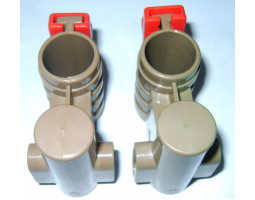 Осевой блок переднего колеса + фиксатор в сборе к коляске Geoby D222, D205, D208, D209 (коричневый (-foto2