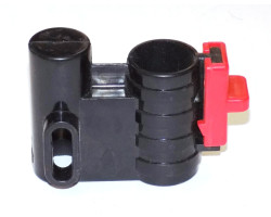 Осевой блок переднего колеса + фиксатор в сборе к коляске Geoby D222, D205, D208, D209 (черный-красн-foto4