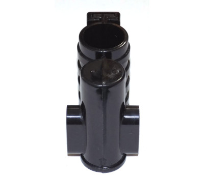 Осевой блок переднего колеса + фиксатор в сборе к коляске Geoby D222, D205, D208, D209 (черный-черны