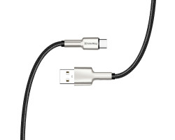 Кабель USB  - 1.0m AM/ Type-C  ColorWay, Black (CW-CBUC046-BK)