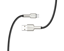 Кабель USB 2.0 - 1.0m AM/ microUSB,  Black, 2.4A (CW-CBUM046-BK)-foto4