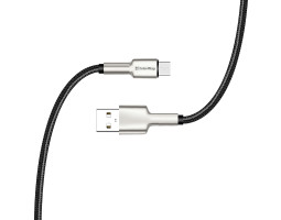 Кабель USB 2.0 - 1.0m AM/ microUSB,  Black, 2.4A (CW-CBUM046-BK)-foto4