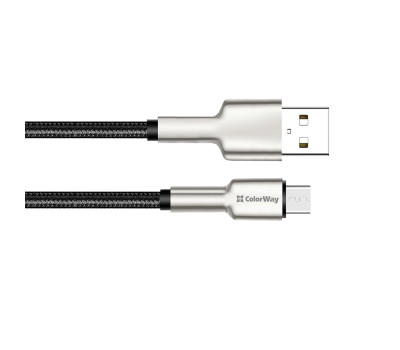 Кабель USB 2.0 - 1.0m AM/ microUSB,  Black, 2.4A (CW-CBUM046-BK)