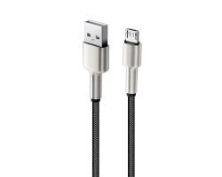 Кабель USB 2.0 - 1.0m AM/ microUSB,  Black, 2.4A (CW-CBUM046-BK)-foto3