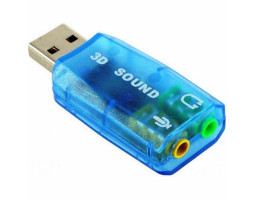 Звуковая карта USB 2.0, 5.1, Dynamode 3D Sound, Blue, 90 дБ, Blister (USB-SOUNDCARD2.0)