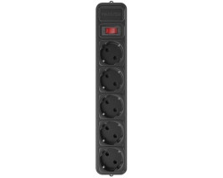 Фильтр сетевой 3.0 м Maxxter SPM5-G-10B Black 5 розеток