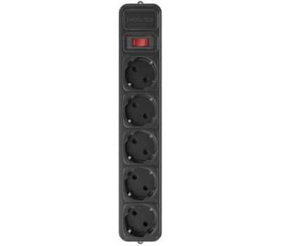 Фильтр сетевой 3.0 м Maxxter SPM5-G-10B Black 5 розеток