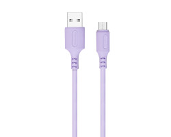 Кабель USB 2.0 - 1.0m AM/ microUSB, Purple, 2.4A (CW-CBUM044-PU)-foto2