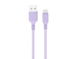 Кабель USB 2.0 - 1.0m AM/ microUSB, Purple, 2.4A (CW-CBUM044-PU)-foto2