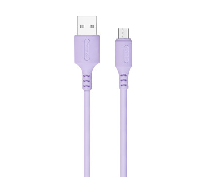 Кабель USB 2.0 - 1.0m AM/ microUSB, Purple, 2.4A (CW-CBUM044-PU)