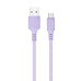 Кабель USB 2.0 - 1.0m AM/ microUSB, Purple, 2.4A (CW-CBUM044-PU)