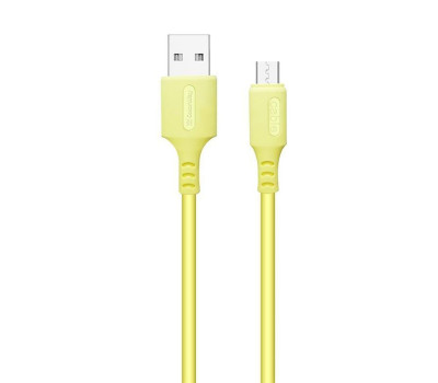 Кабель USB 2.0 - 1.0m AM/ microUSB, Yellow, 2.4A (CW-CBUM043-Y)