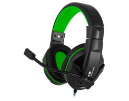 Наушники Gemix N20 Black/ Green, микрофон, игровая гарнитура