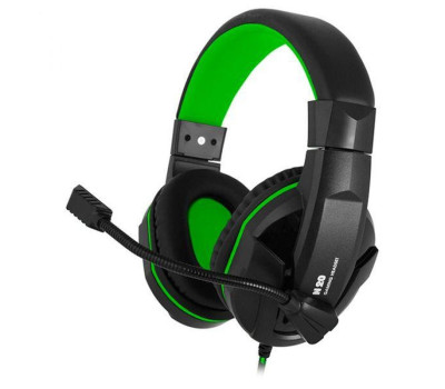 Наушники Gemix N20 Black/ Green, микрофон, игровая гарнитура Наушники Gemix N20 Black/ Green, микрофон, игровая гарнитура
