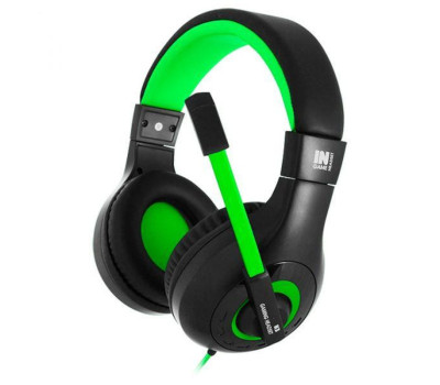 Наушники Gemix N3 Black/ Green, микрофон, игровая гарнитура Наушники Gemix N3 Black/ Green, микрофон, игровая гарнитура