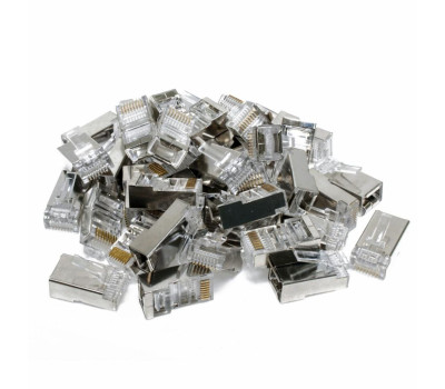 Коннектор RJ-45 Grey,  UTP, Cat. 5e, Patron (CON-RJ-45-8P8C-40-Э)