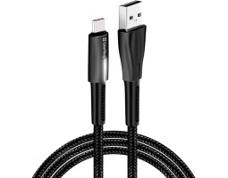 Кабель USB  - 1.0m AM/ Type-C  ColorWay, Black, 2.4A (CW-CBUC035-BK)